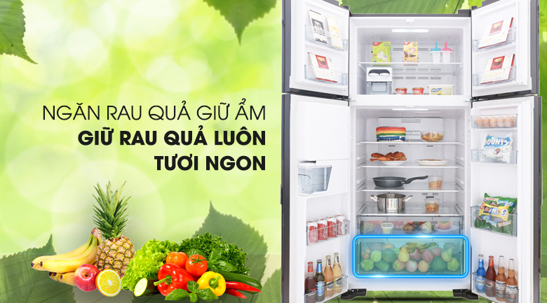 Ngăn rau củ - Tủ lạnh Hitachi Inverter 540 lít R-FW690PGV7 GBK Ngăn rau củ - Tủ lạnh Hitachi Inverter 540 lít R-FW690PGV7 GBK