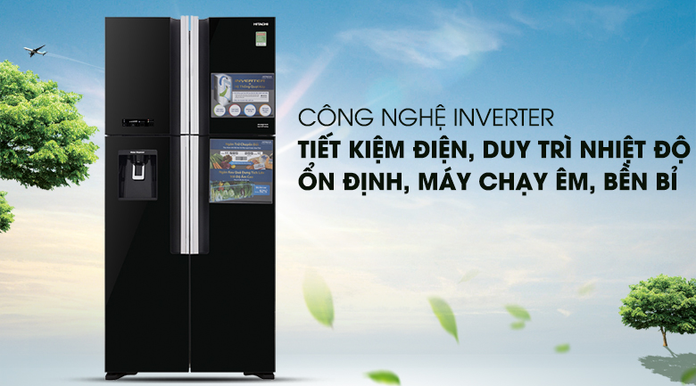 Công nghệ Inverter - Tủ lạnh Hitachi Inverter 540 lít R-FW690PGV7 GBK Công nghệ Inverter - Tủ lạnh Hitachi Inverter 540 lít R-FW690PGV7 GBK