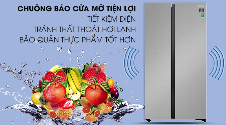 Chuông báo cửa mở - Tủ lạnh Samsung Inverter 647 lít RS62R5001M9/SV Tủ lạnh Samsung Inverter 647 lít RS62R5001M9/SV - Chuông báo cửa mở