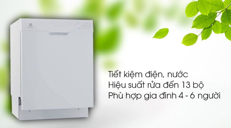 Hiệu suất sử dụng cao nhưng khả năng tiết kiệm điện và nước tốt - Máy rửa bát Electrolux ESF5206LOW 1950W Hiệu suất sử dụng cao nhưng khả năng tiết kiệm điện và nước tốt - Máy rửa bát Electrolux ESF5206LOW 1950W