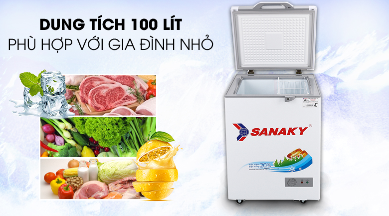 Tủ đông Sanaky 100 lít VH-1599HYK Tủ đông Sanaky 100 lít VH-1599HYK