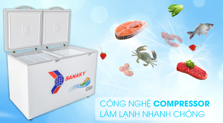 Tủ đông Sanaky 410 lít VH 5699HY Tủ đông Sanaky 410 lít VH 5699HY