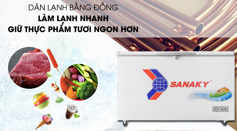 Tủ đông Sanaky 305 lít VH-4099A1 Tủ đông Sanaky 305 lít VH-4099A1