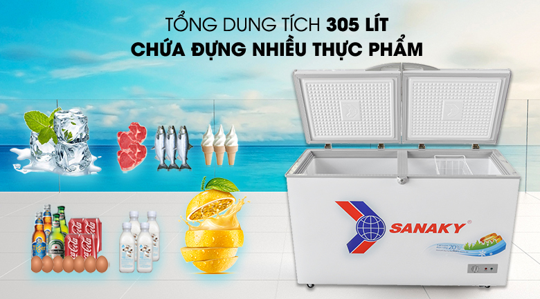 Tủ đông Sanaky 305 lít VH-4099A1 Tủ đông Sanaky 305 lít VH-4099A1