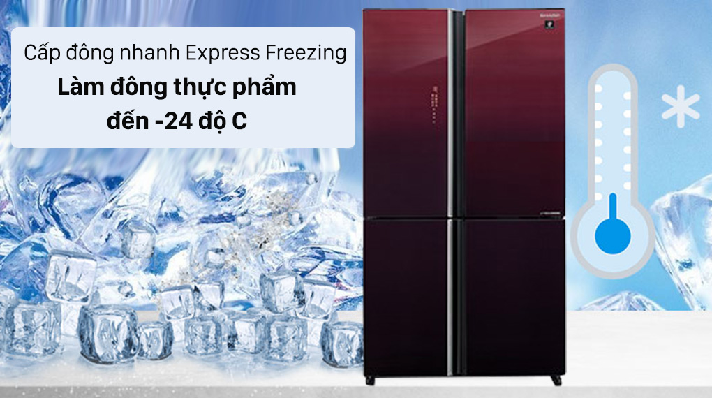 Tủ lạnh Sharp Inverter 525 lít SJ-FXP600VG-MR Tủ lạnh Sharp Inverter 525 lít SJ-FXP600VG-MR