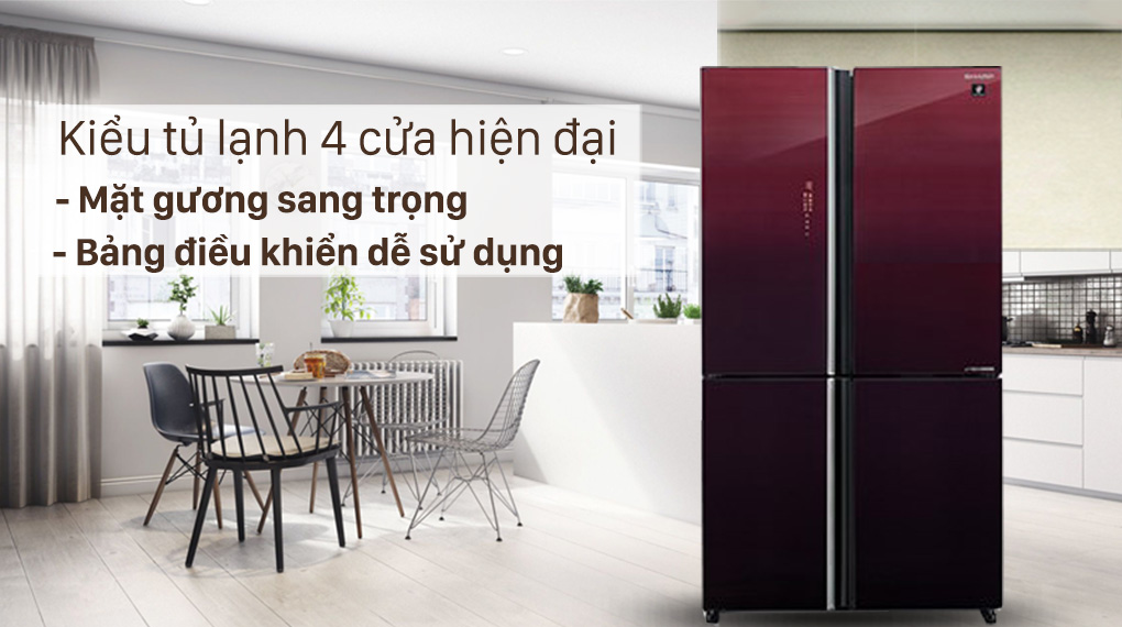 Tủ lạnh Sharp Inverter 525 lít SJ-FXP600VG-MR Tủ lạnh Sharp Inverter 525 lít SJ-FXP600VG-MR