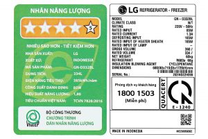 Tu Lanh Lg Inverter 334 Lit Gn D332bl