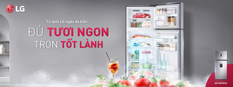Tủ Lạnh LG Inverter 394 lít GN-D392PSA Tủ Lạnh LG Inverter 394 lít GN-D392PSA