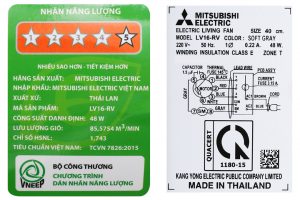 Quat Dung Mitsubishi Lv16 Rv Sf Gy Xam Nhat