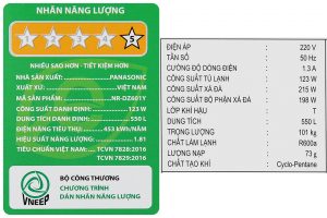 Tu Lanh Panasonic 550 Lit Nr Dz601ygkv