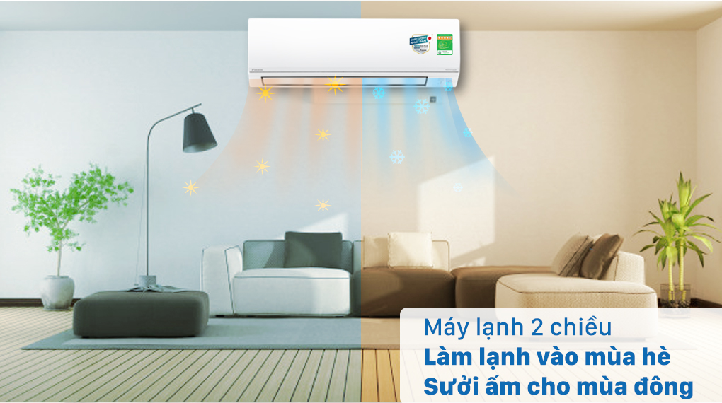 Máy lạnh 2 chiều Daikin Inverter 2 HP FTHF50VVMV Máy lạnh 2 chiều Daikin Inverter 2 HP FTHF50VVMV