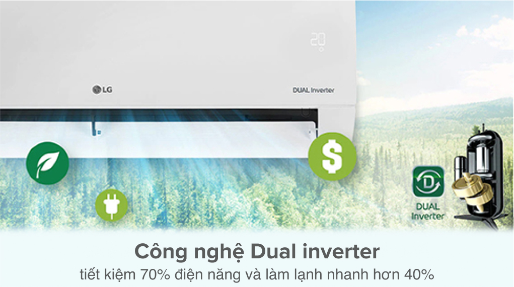 Máy lạnh 2 chiều LG Inverter 1 HP B10END1 Máy lạnh 2 chiều LG Inverter 1 HP B10END1