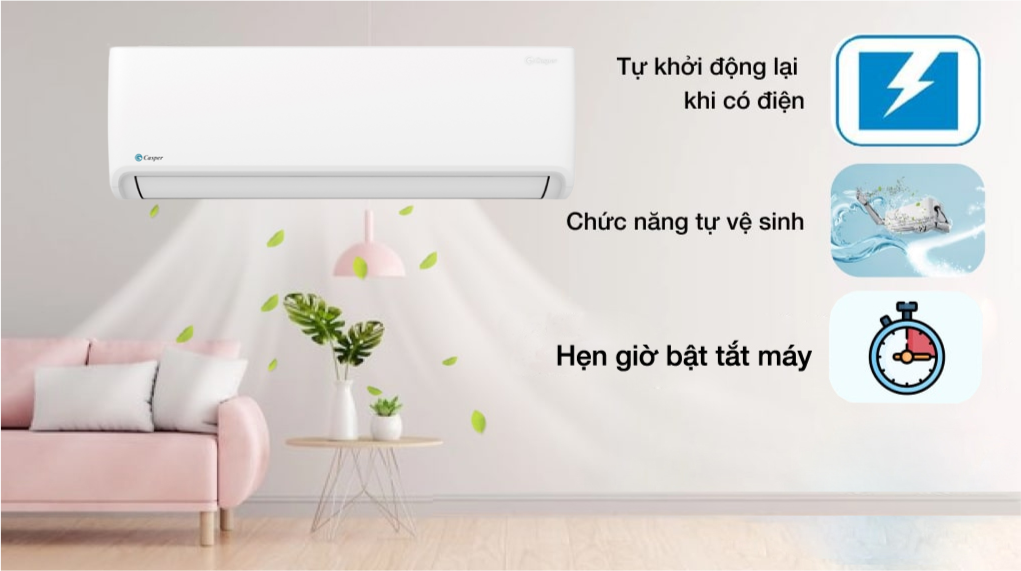 Máy lạnh Casper 2 chiều Inverter 1 HP GH-09IS33 Máy lạnh Casper 2 chiều Inverter 1 HP GH-09IS33