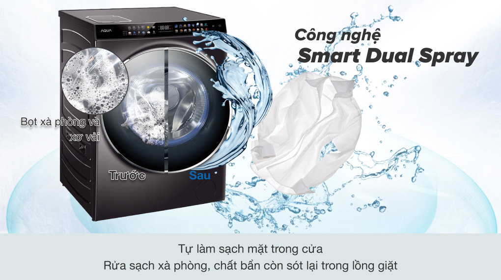 Máy giặt sấy Aqua Inverter 15 Kg AQD-DH1500G PP Máy giặt sấy Aqua Inverter 15 Kg AQD-DH1500G PP