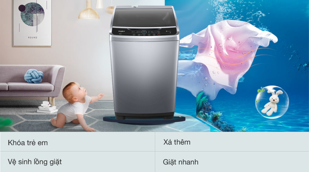 Máy giặt Whirlpool 9.5 kg VWVC9502FS Máy giặt Whirlpool 9.5 kg VWVC9502FS