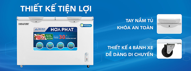 Tủ đông Hòa Phát Inverter 205 lít HCFI 506S2Đ2 Tủ đông Hòa Phát Inverter 205 lít HCFI 506S2Đ2
