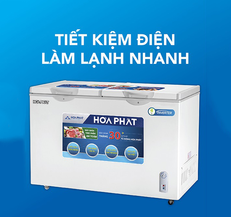 Tủ đông Hòa Phát Inverter 205 lít HCFI 506S2Đ2 Tủ đông Hòa Phát Inverter 205 lít HCFI 506S2Đ2