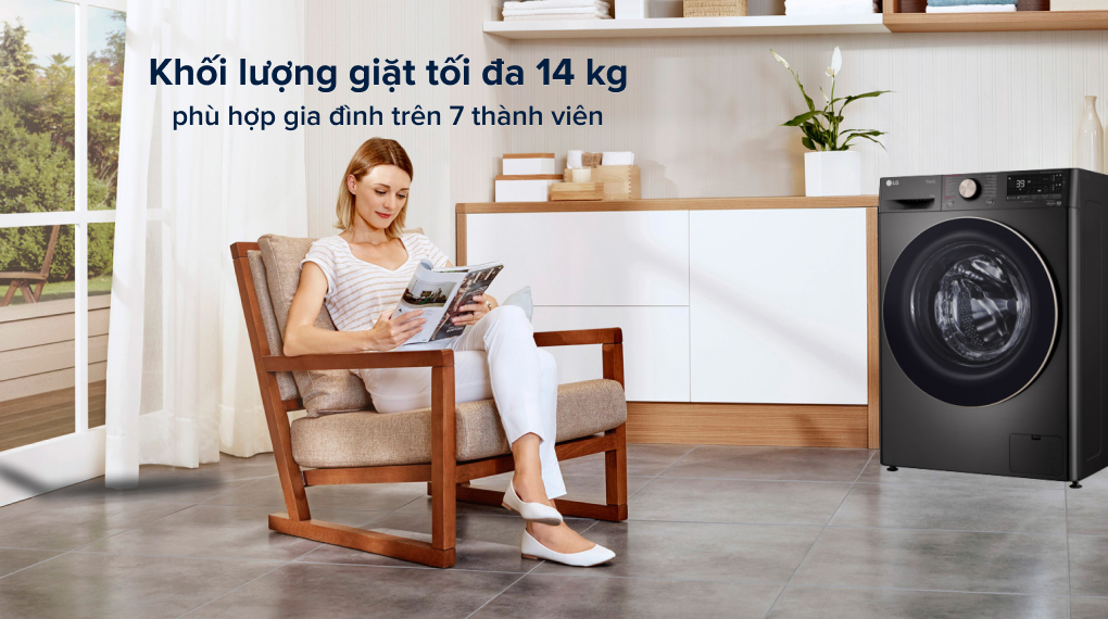 Máy giặt LG Inverter 14 kg FV1414S3BA Máy giặt LG Inverter 14 kg FV1414S3BA