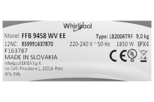 May Giat Whirlpool Inverter 9 Kg Ffb9458wv Ee