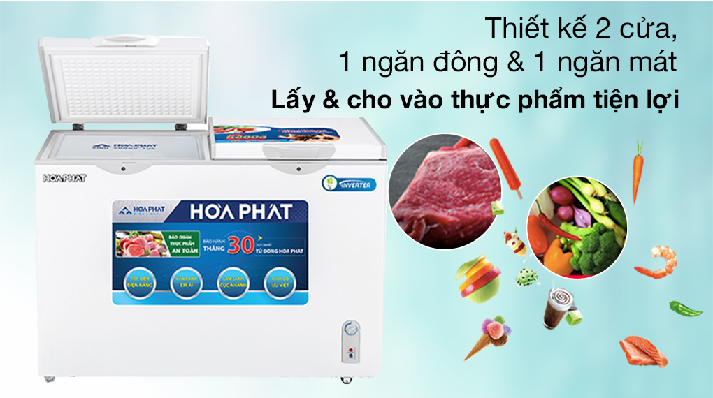 Tủ đông Hòa Phát 271 lít HCFI 656S2Đ2 Tủ đông Hòa Phát 271 lít HCFI 656S2Đ2