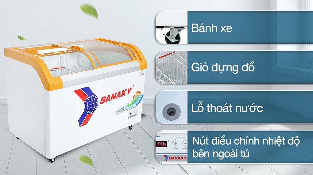 Tủ đông Sanaky 350 lít VH-4899KB Tủ đông Sanaky 350 lít VH-4899KB