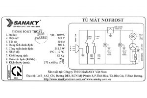 Tu Mat Sanaky 300 Lit Vh 3089k