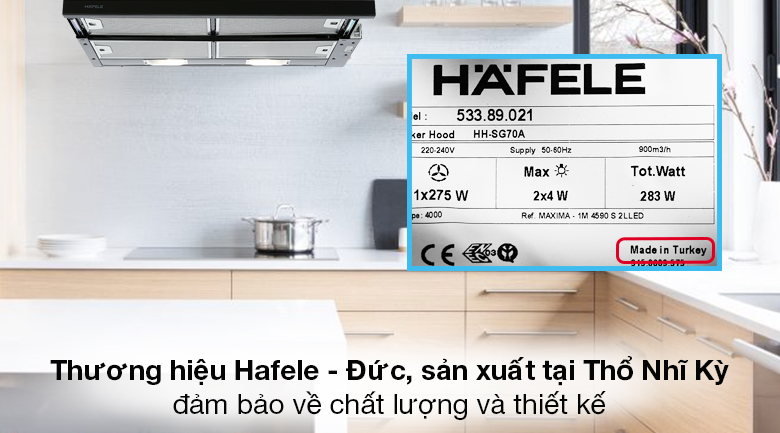 Máy hút mùi âm tủ Hafele HH-SG70A (533.89.021) Máy hút mùi âm tủ Hafele HH-SG70A (533.89.021)
