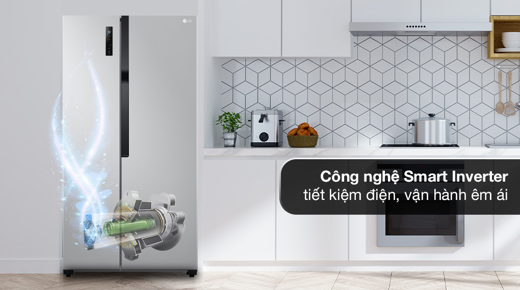 Tủ lạnh LG Inverter 519 lít GR-B256JDS Tủ lạnh LG Inverter 519 lít GR-B256JDS