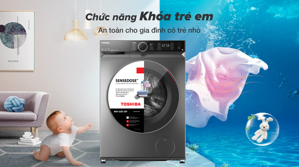 Máy giặt sấy Toshiba Inverter 10.5 kg TWD-BM115GF4V(SK) Máy giặt sấy Toshiba Inverter 10.5 kg TWD-BM115GF4V(SK)