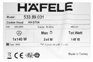 May Hut Mui Am Tu Hafele Hh S70a 53389.031)