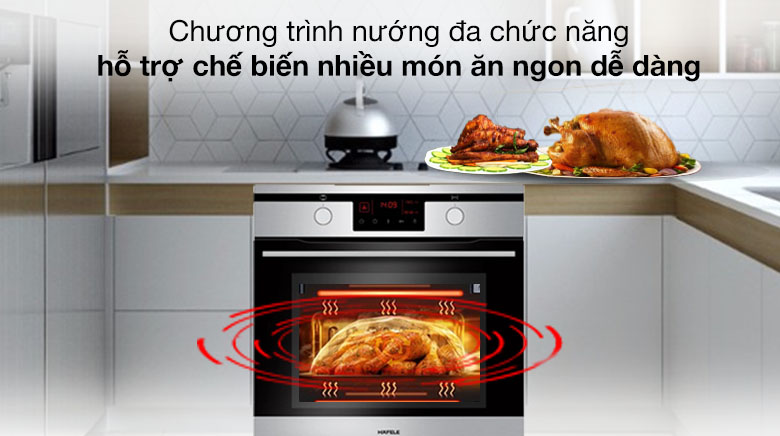 Lò nướng lắp âm Hafele HO-KT60J (535.62.511) 65 lít Lò nướng lắp âm Hafele HO-KT60J (535.62.511) 65 lít
