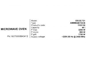 Lo Vi Song Co Nuong Lap Am Hafele Ho Kt45b 53502.731) 44 Lít