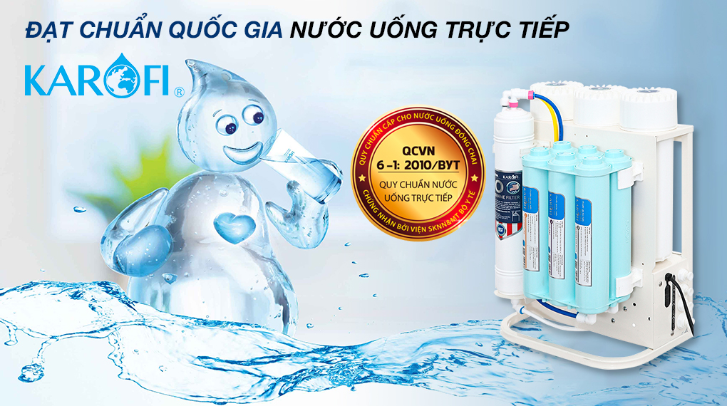Máy lọc nước RO âm tủ Karofi KAQ-U06 10 lõi Máy lọc nước RO âm tủ Karofi KAQ-U06 10 lõi