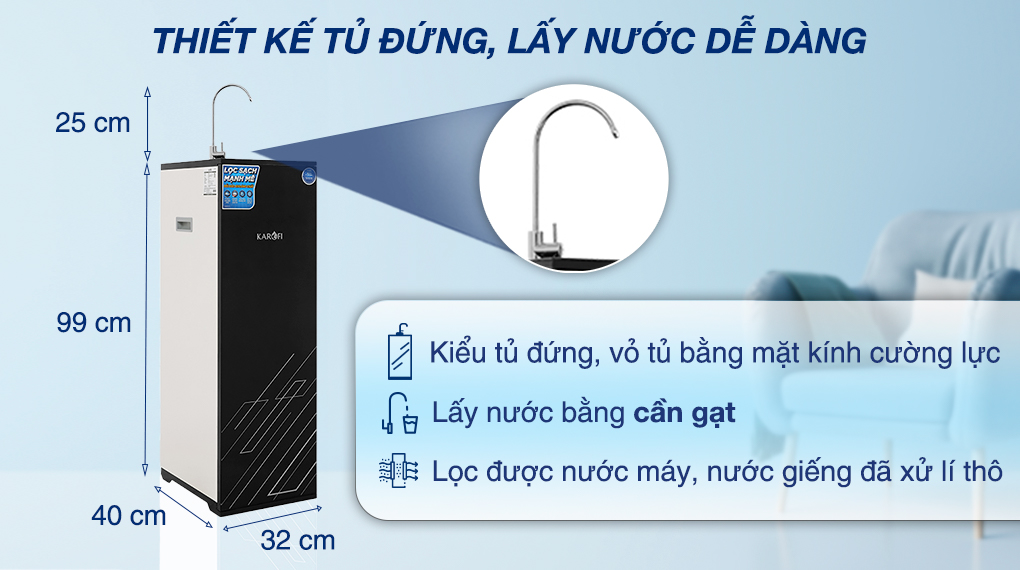 Máy lọc nước RO Karofi KAQ-X26 10 lõi Máy lọc nước RO Karofi KAQ-X26 10 lõi