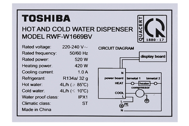 Cây nước nóng lạnh Toshiba RWF-W1669BV(W) Cây nước nóng lạnh Toshiba RWF-W1669BV(W)