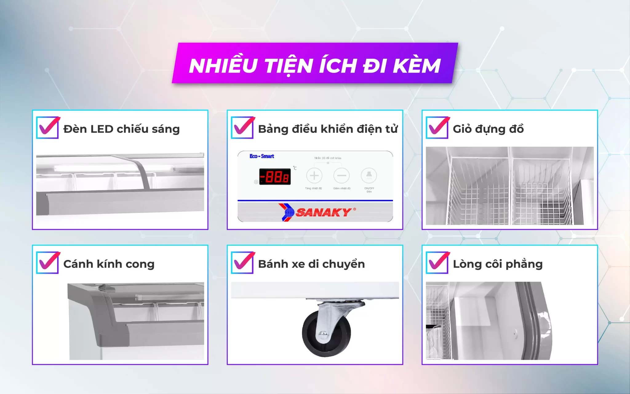 Tủ đông Sanaky 750 lít VH-1099KA Tủ đông Sanaky 750 lít VH-1099KA