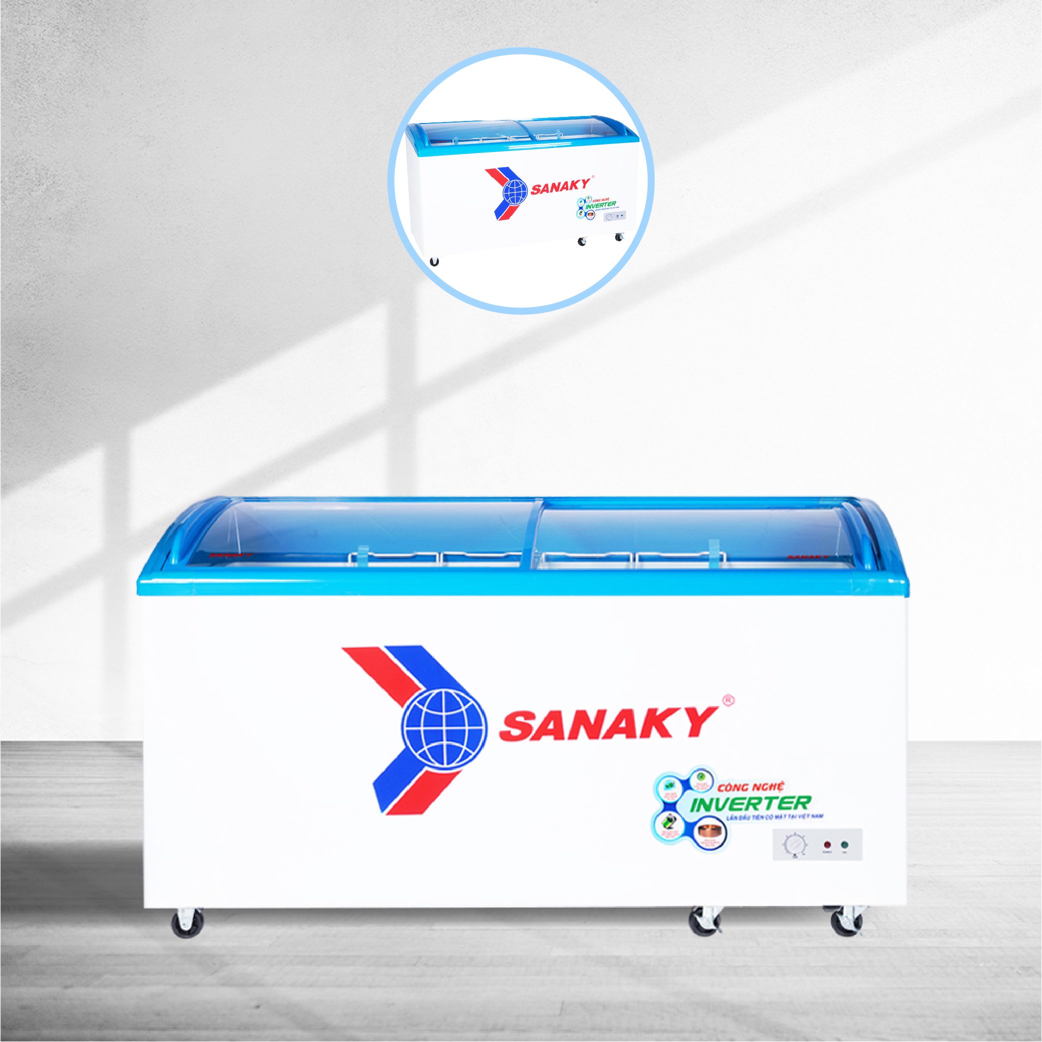 Tủ đông SanakyInverter 437 lít VH-6899K3 Tủ đông SanakyInverter 437 lít VH-6899K3