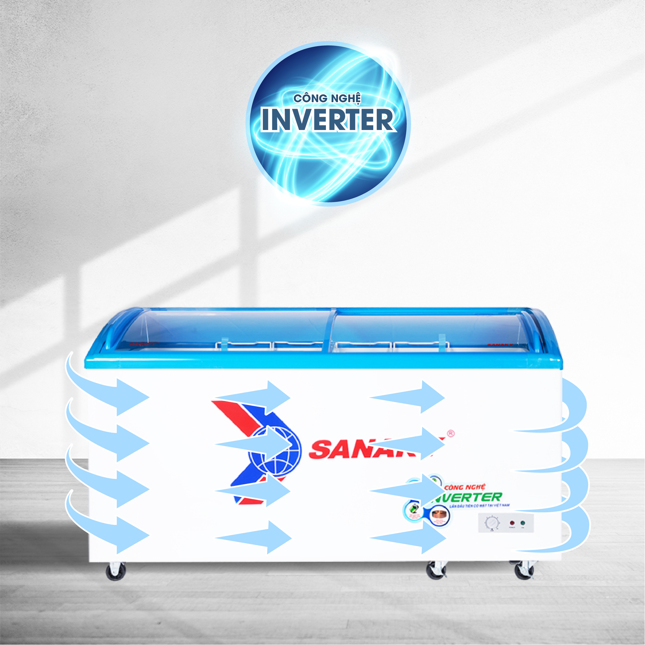 Tủ đông SanakyInverter 437 lít VH-6899K3 Tủ đông SanakyInverter 437 lít VH-6899K3