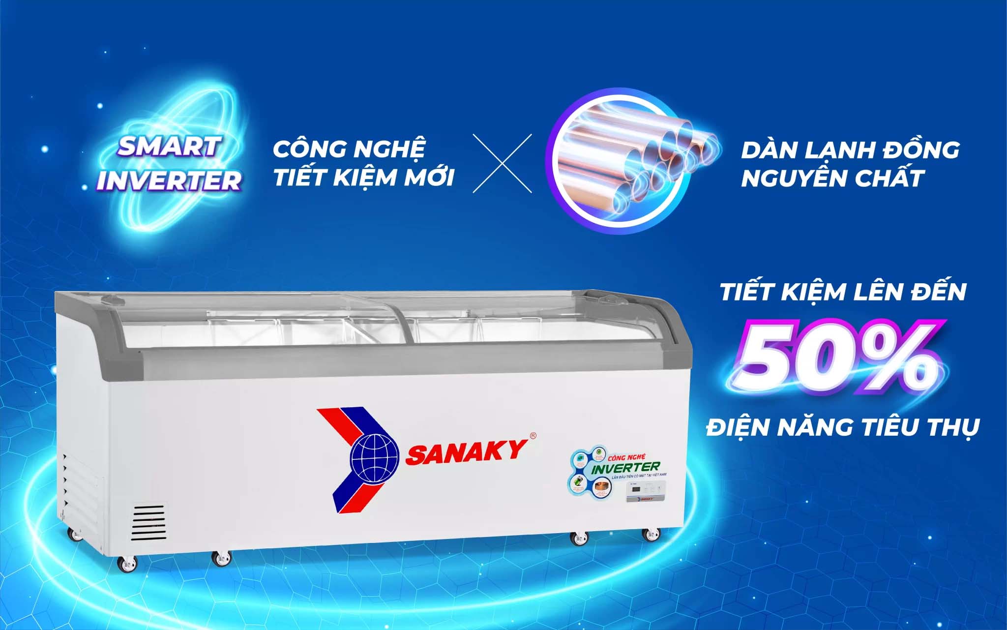 Tủ đông Sanaky Inverter 750 lít VH-1099K3A Tủ đông Sanaky Inverter 750 lít VH-1099K3A
