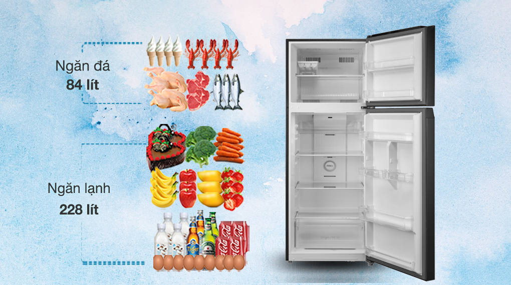 Tủ lạnh Toshiba Inverter 312 lít GR-RT416WE-PMV(58)-MM Tủ lạnh Toshiba Inverter 312 lít GR-RT416WE-PMV(58)-MM