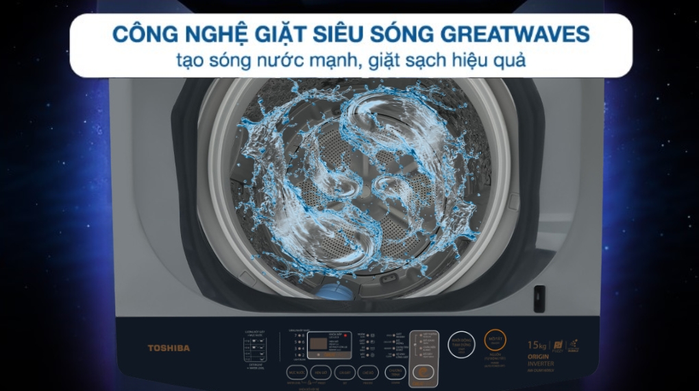 Máy giặt Toshiba Inverter 15 kg AW-DUM1600LV(SG) - Công nghệ giặt đặc biệt