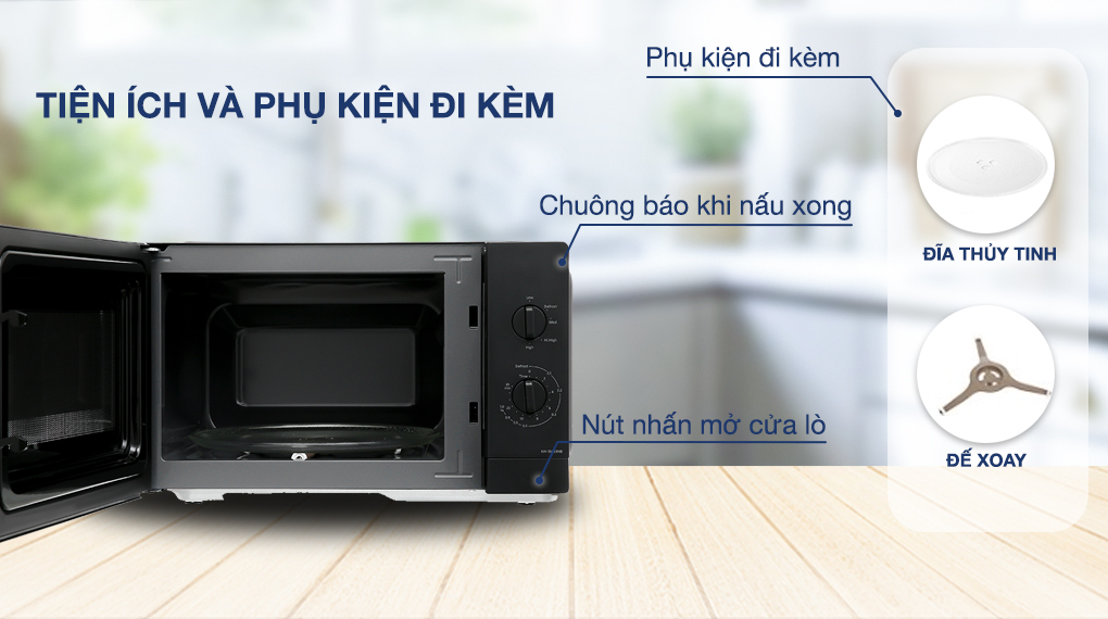 Lò vi sóng Panasonic NN-SM33NBYUE 25 lít - Tiện ích và phụ kiện Lò vi sóng Panasonic NN-SM33NBYUE 25 lít - Tiện ích và phụ kiện