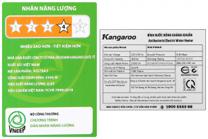 Máy nước nóng gián tiếp Kangaroo 30 lít 2500W KG79A3