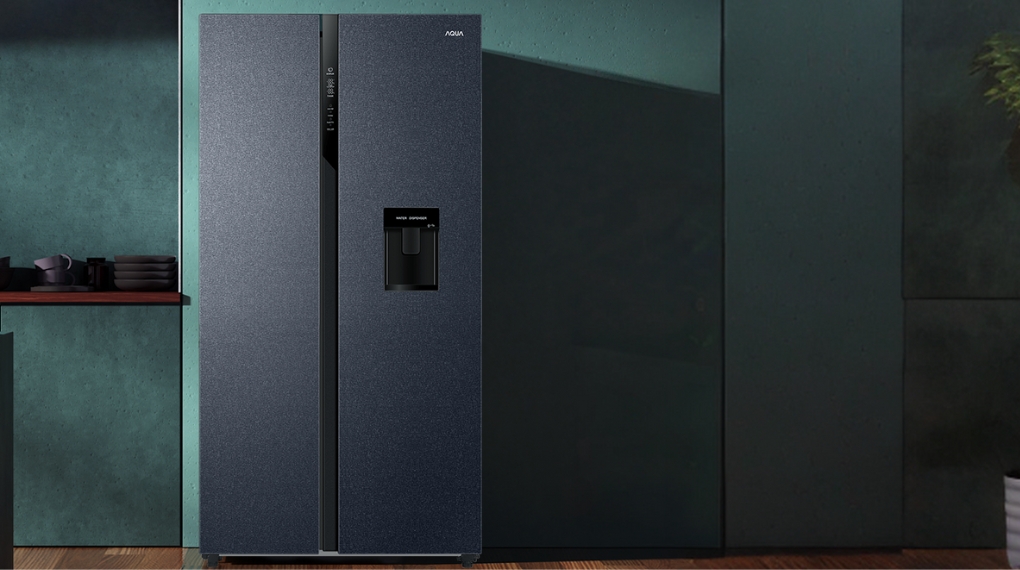 Tủ lạnh Aqua Inverter 550 lít Side By Side AQR-S612XA(WCB) - Thiết kế