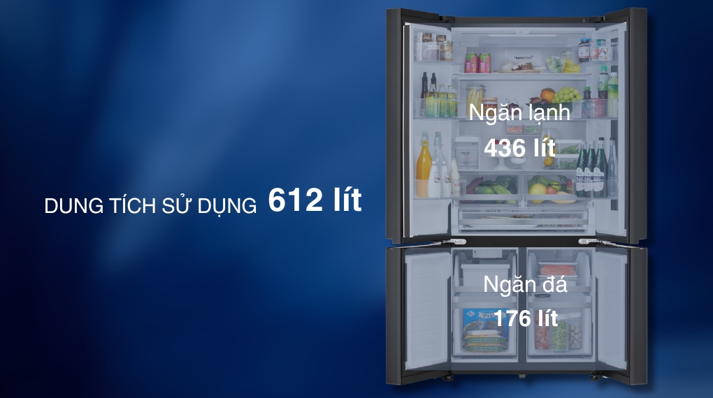 Tủ lạnh LG Inverter 612 lít Multi Door InstaView LFD61BLGAI - Ngăn đá