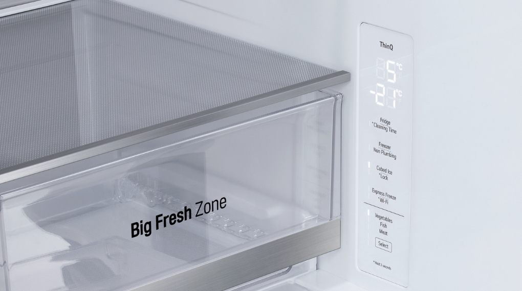 Tủ lạnh LG Inverter 612 lít Multi Door InstaView LFD61BLGAI - Bảng điều khiển