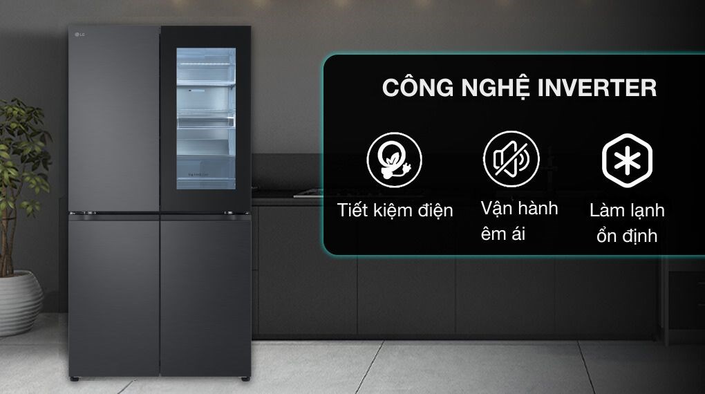 Tủ lạnh LG Inverter 666 lít Multi Door InstaView LFB66BLMI - Công nghệ tiết kiệm điện