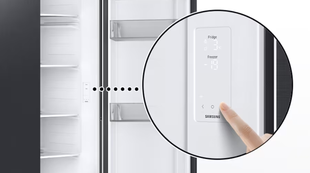 Tủ lạnh Samsung Inverter 583 lít Side By Side RS57DG400EM9SV - Bảng điều khiển