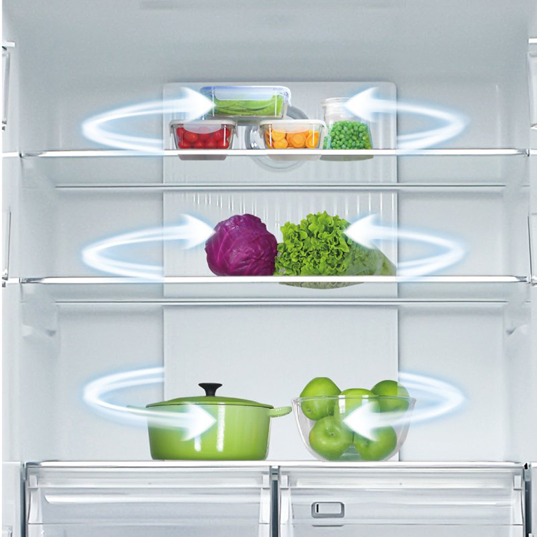 Tủ lạnh Aqua Inverter 456 lít AQR-M530EM(SLB) làm lạnh đa chiều