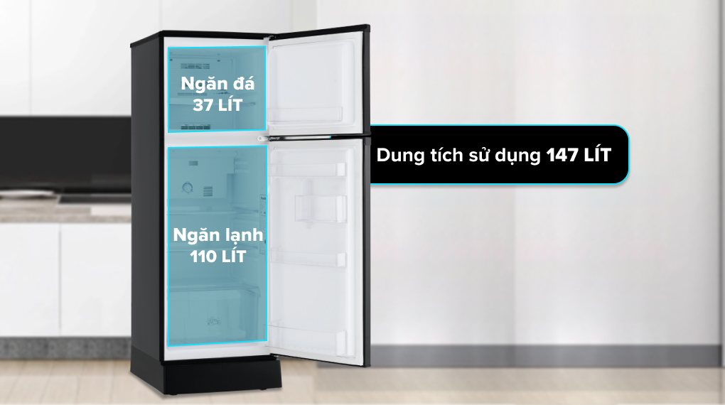 Tủ lạnh Funiki 147 lít HR T6147TDG - Dung tích sử dụng Tủ lạnh Funiki 147 lít HR T6147TDG - Dung tích sử dụng
